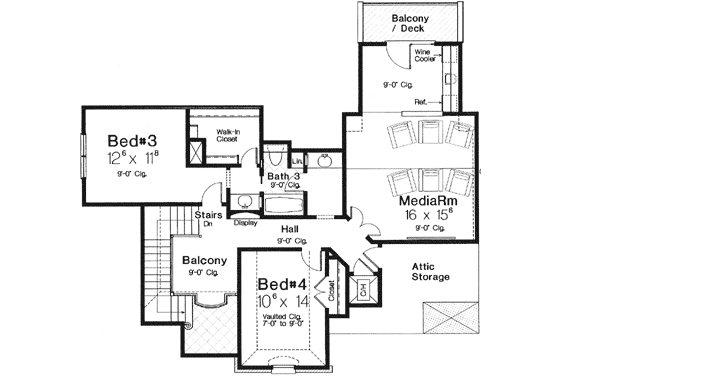 Upper/Second Floor Plan: 8-1214