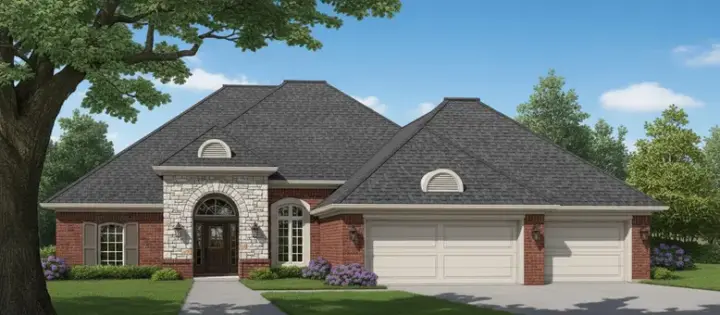 Traditional house plans 8-1218 - front exterior, 2,446 sq ft, 4 bed, 2 bath house plans | Monster House Plans