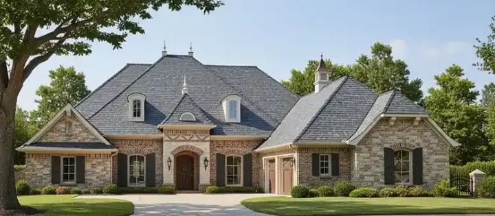 French Country house plans 8-1219 - front exterior, 2,793 sq ft, 4 bed, 3 bath house plans | Monster House Plans
