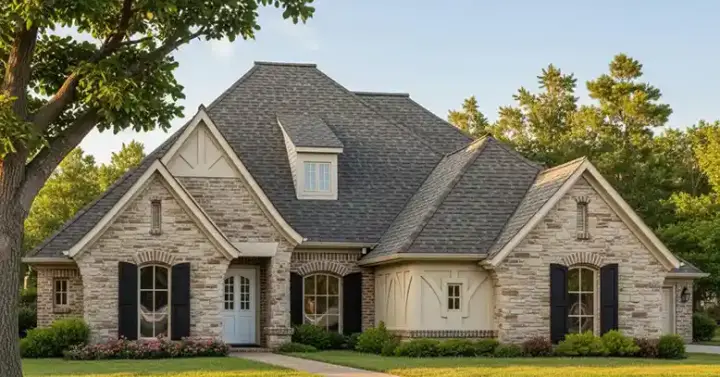 European house plans 8-1221 - front exterior, 2,642 sq ft, 4 bed, 3 bath house plans | Monster House Plans