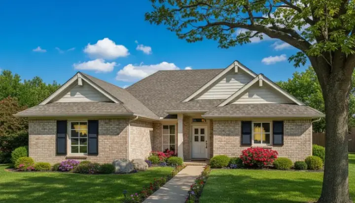 Traditional house plans 8-123 - front exterior, 1,506 sq ft, 3 bed, 2 bath house plans | Monster House Plans