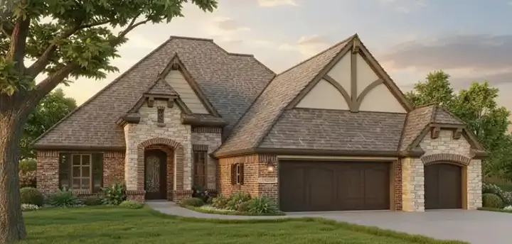 English Country house plans 8-1235 - front exterior, 2,315 sq ft, 4 bed, 4 bath house plans | Monster House Plans