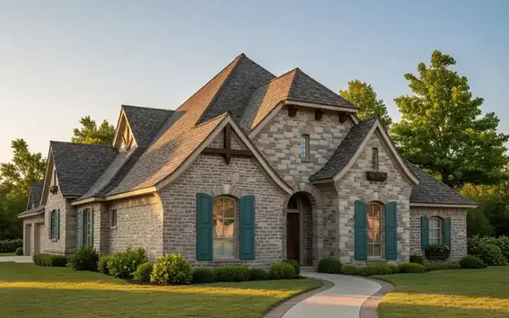 European house plans 8-1241 - front exterior, 2,019 sq ft, 3 bed, 2 bath house plans | Monster House Plans
