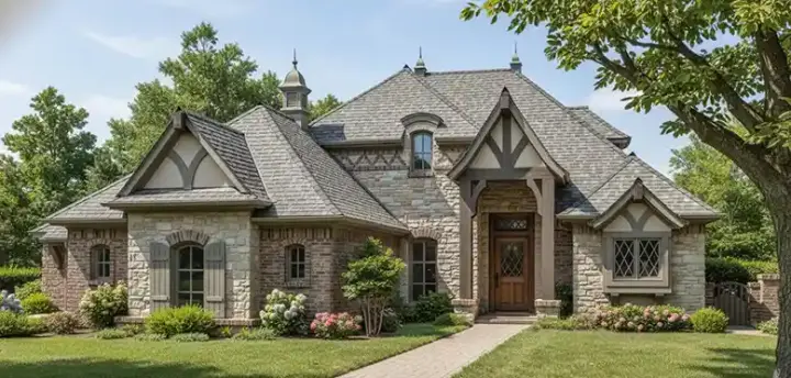 French Country house plans 8-1244 - front exterior, 3,013 sq ft, 4 bed, 3 bath house plans | Monster House Plans