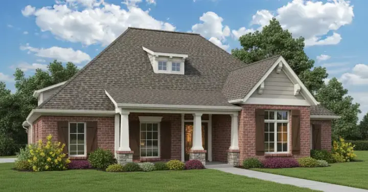 Bungalow house plans 8-1249 - front exterior, 2,620 sq ft, 4 bed, 2 bath house plans | Monster House Plans
