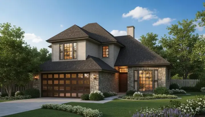 Traditional house plans 8-125 - front exterior, 1,533 sq ft, 3 bed, 2 bath house plans | Monster House Plans