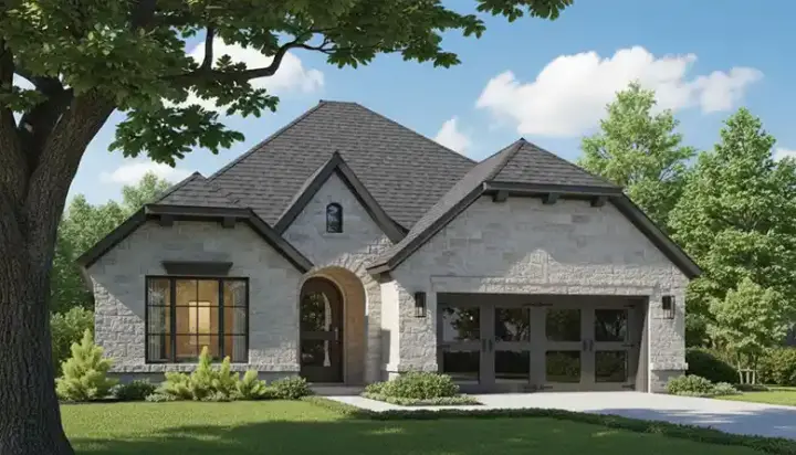 European house plans 8-1250 - front exterior, 1,924 sq ft, 3 bed, 2 bath house plans | Monster House Plans