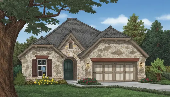 European house plans 8-1256 - front exterior, 2,067 sq ft, 3 bed, 2 bath house plans | Monster House Plans