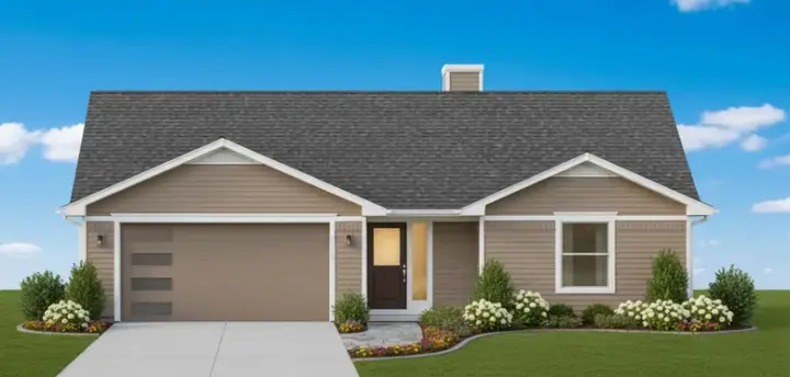 Ranch house plans 8-126 - front exterior, 1,540 sq ft, 3 bed, 2 bath house plans | Monster House Plans