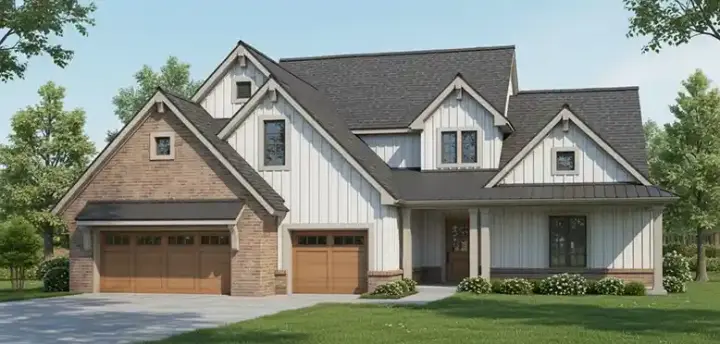 New American house plans 8-1275 - front exterior, 2,658 sq ft, 4 bed, 3 bath house plans | Monster House Plans