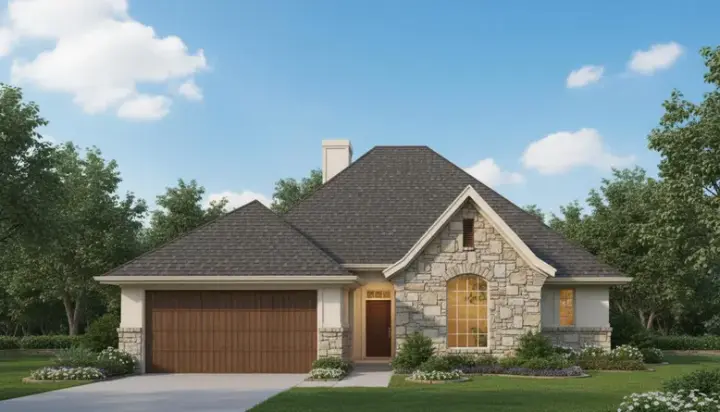 European house plans 8-130 - front exterior, 1,573 sq ft, 3 bed, 2 bath house plans | Monster House Plans