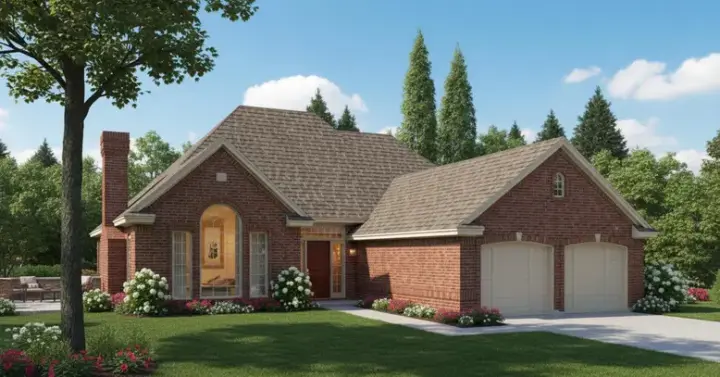 Traditional house plans 8-133 - front exterior, 1,583 sq ft, 3 bed, 2 bath house plans | Monster House Plans