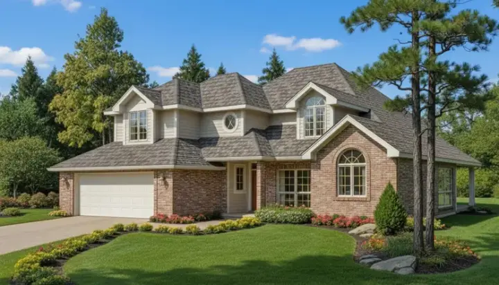 Traditional house plans 8-140 - front exterior, 1,624 sq ft, 3 bed, 2 bath house plans | Monster House Plans