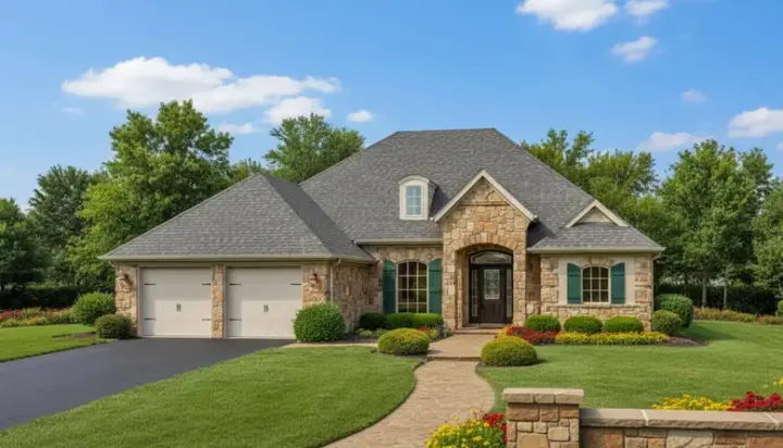 Traditional house plans 8-144 - front exterior, 1,640 sq ft, 4 bed, 2 bath house plans | Monster House Plans