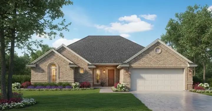 Traditional house plans 8-157 - front exterior, 1,706 sq ft, 4 bed, 2 bath house plans | Monster House Plans
