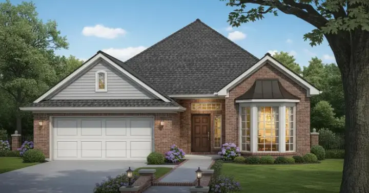 Traditional house plans 8-162 - front exterior, 1,758 sq ft, 2 bed, 2 bath house plans | Monster House Plans