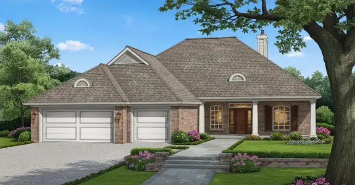 Traditional house plans 8-166 - front exterior, 1,797 sq ft, 3 bed, 2 bath house plans | Monster House Plans