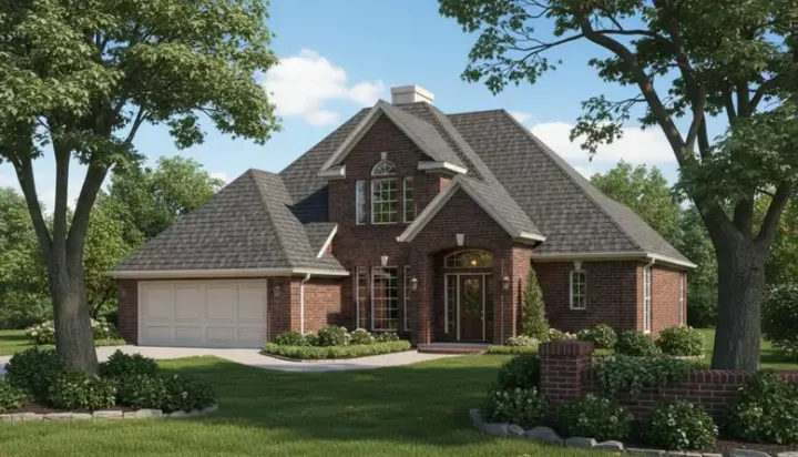 Traditional house plans 8-179 - front exterior, 1,860 sq ft, 3 bed, 2 bath house plans | Monster House Plans