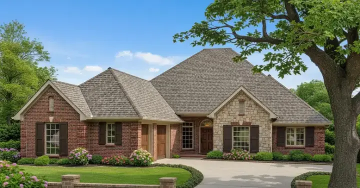 Traditional house plans 8-208 - front exterior, 1,990 sq ft, 4 bed, 2 bath house plans | Monster House Plans