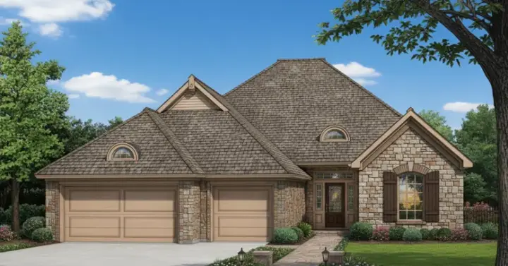Traditional house plans 8-223 - front exterior, 2,057 sq ft, 4 bed, 2 bath house plans | Monster House Plans