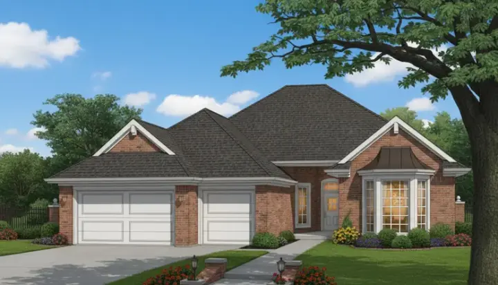 Traditional house plans 8-226 - front exterior, 2,065 sq ft, 4 bed, 3 bath house plans | Monster House Plans