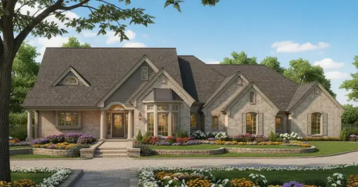 Country house plans 8-235 - front exterior, 2,086 sq ft, 3 bed, 2 bath house plans | Monster House Plans