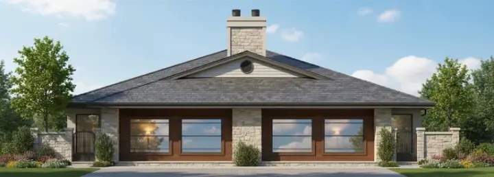 Traditional house plans 8-240 - front exterior, 2,114 sq ft, 4 bed, 4 bath house plans | Monster House Plans