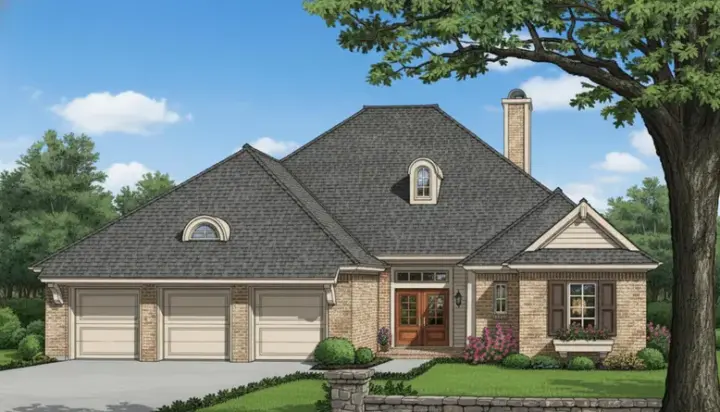 Traditional house plans 8-254 - front exterior, 2,146 sq ft, 3 bed, 2 bath house plans | Monster House Plans