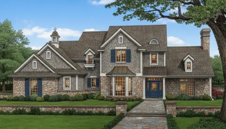 Traditional house plans 8-259 - front exterior, 2,168 sq ft, 3 bed, 2 bath house plans | Monster House Plans