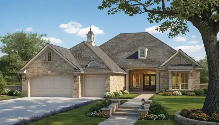 Traditional house plans 8-269 - front exterior, 2,198 sq ft, 3 bed, 2 bath house plans | Monster House Plans