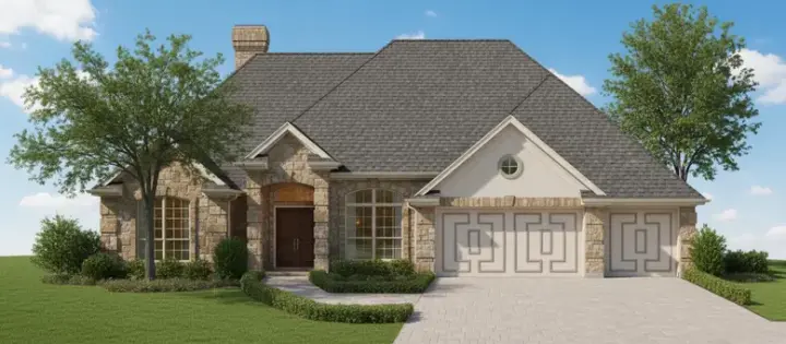 Traditional house plans 8-280 - front exterior, 2,233 sq ft, 4 bed, 3 bath house plans | Monster House Plans