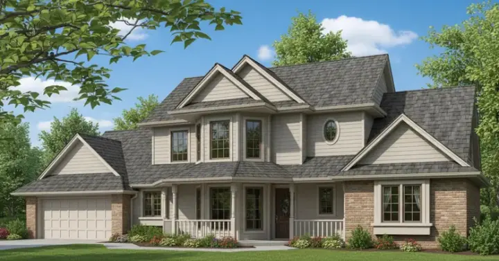 Country house plans 8-292 - front exterior, 2,272 sq ft, 4 bed, 2 bath house plans | Monster House Plans