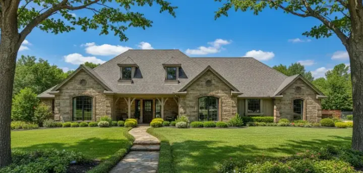 Traditional house plans 8-294 - front exterior, 2,285 sq ft, 4 bed, 3 bath house plans | Monster House Plans