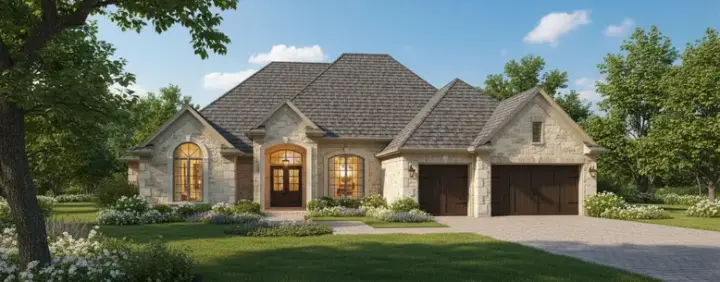 Traditional house plans 8-309 - front exterior, 2,340 sq ft, 3 bed, 2 bath house plans | Monster House Plans
