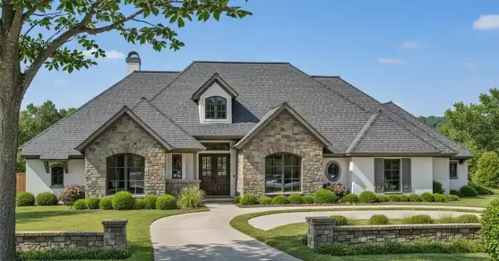 Traditional house plans 8-315 - front exterior, 2,352 sq ft, 4 bed, 3 bath house plans | Monster House Plans