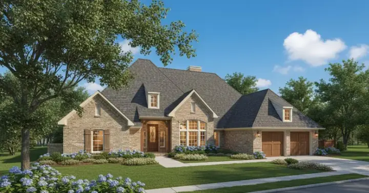 Traditional house plans 8-318 - front exterior, 2,356 sq ft, 3 bed, 2 bath house plans | Monster House Plans