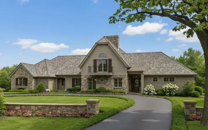 Country house plans 8-332 - front exterior, 2,399 sq ft, 3 bed, 2 bath house plans | Monster House Plans
