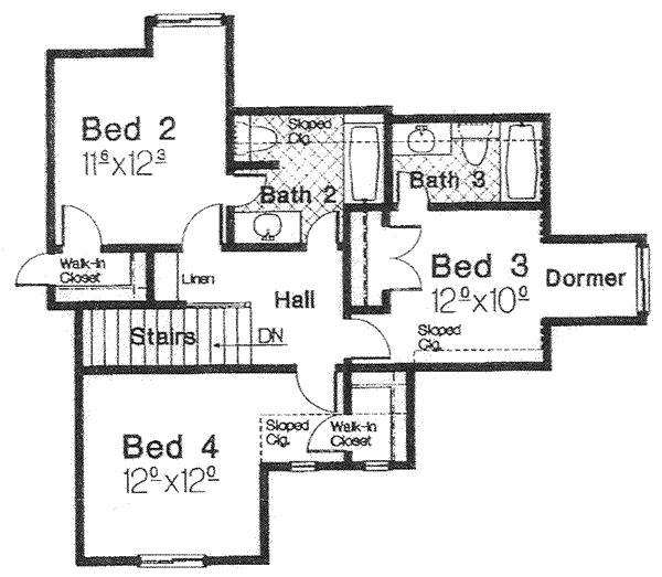 Upper/Second Floor Plan: 8-334