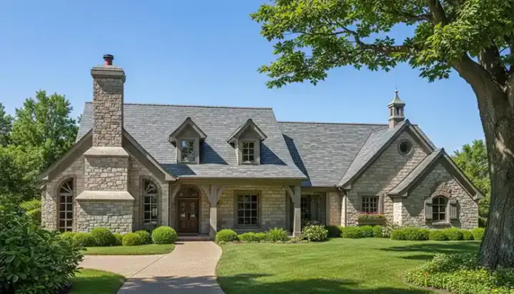 Country house plans 8-341 - front exterior, 2,439 sq ft, 3 bed, 2 bath house plans | Monster House Plans