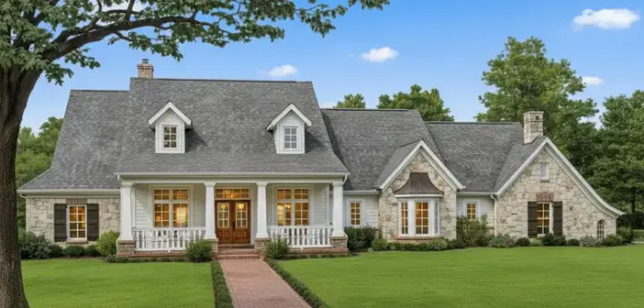 Country house plans 8-347 - front exterior, 2,460 sq ft, 3 bed, 2 bath house plans | Monster House Plans