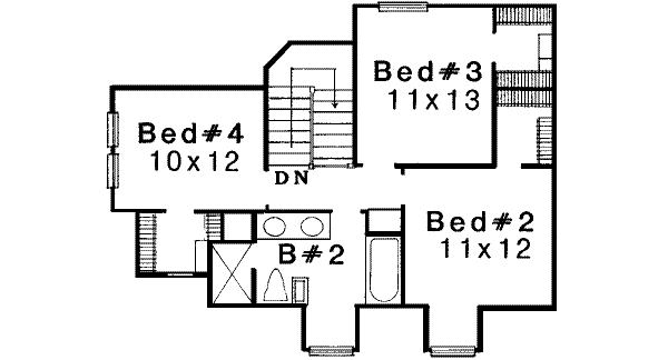 Upper/Second Floor Plan: 8-350