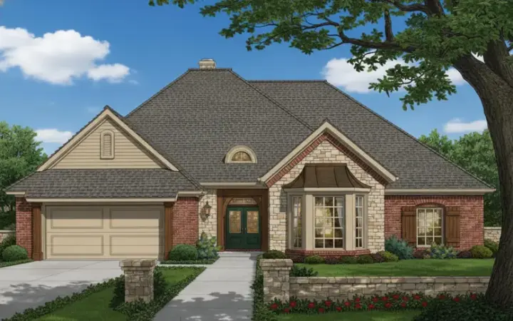 Traditional house plans 8-351 - front exterior, 2,470 sq ft, 3 bed, 2 bath house plans | Monster House Plans