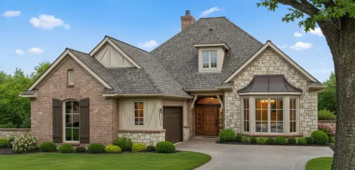 English Country house plans 8-352 - front exterior, 2,476 sq ft, 3 bed, 2 bath house plans | Monster House Plans