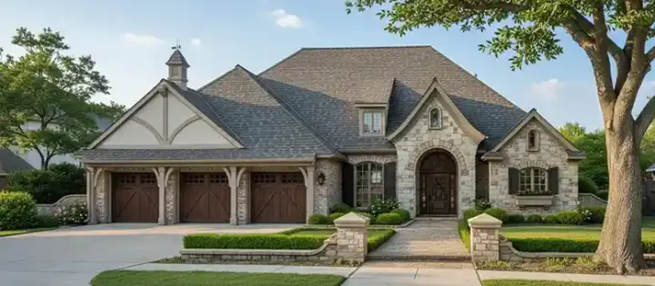 English Country house plans 8-356 - front exterior, 2,483 sq ft, 4 bed, 3 bath house plans | Monster House Plans