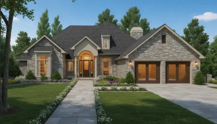 Traditional house plans 8-362 - front exterior, 2,506 sq ft, 4 bed, 3 bath house plans | Monster House Plans