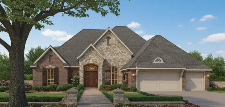 Traditional house plans 8-366 - front exterior, 2,515 sq ft, 4 bed, 3 bath house plans | Monster House Plans