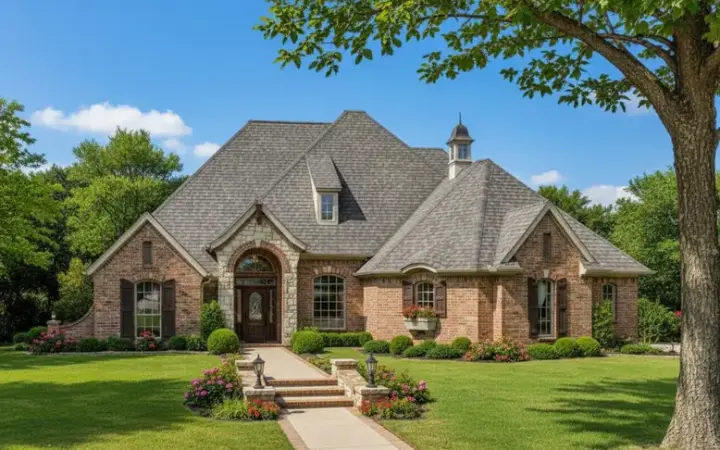 English Country house plans 8-367 - front exterior, 2,526 sq ft, 4 bed, 3 bath house plans | Monster House Plans