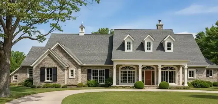 Country house plans 8-373 - front exterior, 2,540 sq ft, 3 bed, 2 bath house plans | Monster House Plans