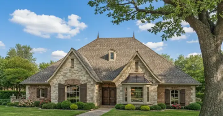 European house plans 8-379 - front exterior, 2,559 sq ft, 3 bed, 2 bath house plans | Monster House Plans