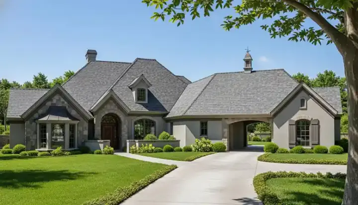 Traditional house plans 8-381 - front exterior, 2,565 sq ft, 3 bed, 2 bath house plans | Monster House Plans
